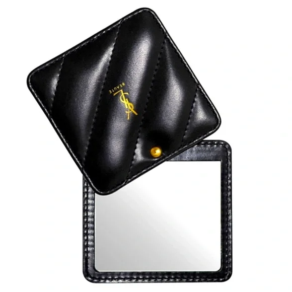 Yves Saint Laurent Beauty Square Compact Pocket Mirror Black New - Picture 2 of 14